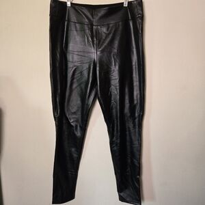 GAP faux leather pleather leggings black XL tall